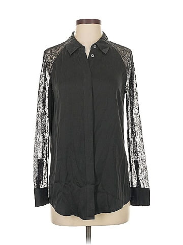 Equipment Long Sleeve Silk Top (view 1)