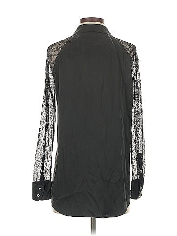 Equipment Long Sleeve Silk Top (view 2)