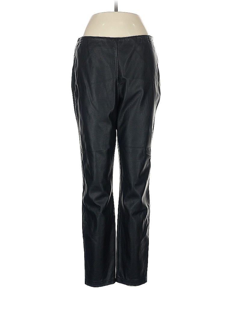 Pre-owned Venus Faux Leather Pants In Black