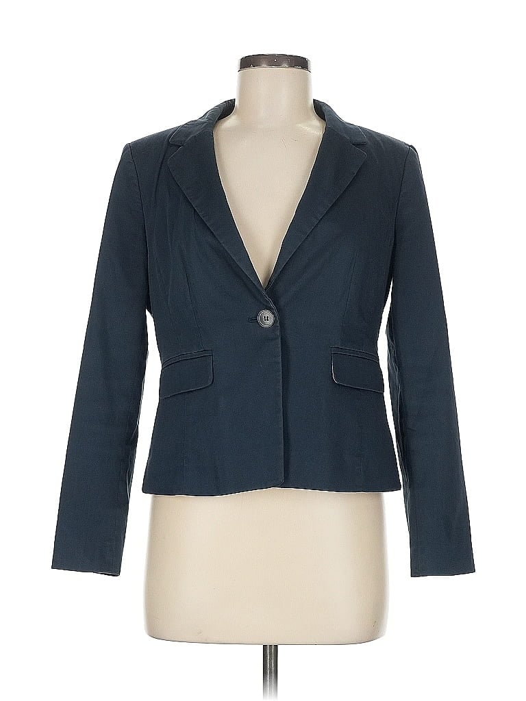 Pre-owned Ann Taylor Blazer Jacket In Blue