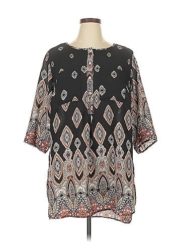 Roz & Ali 3/4 Sleeve Blouse (view 1)