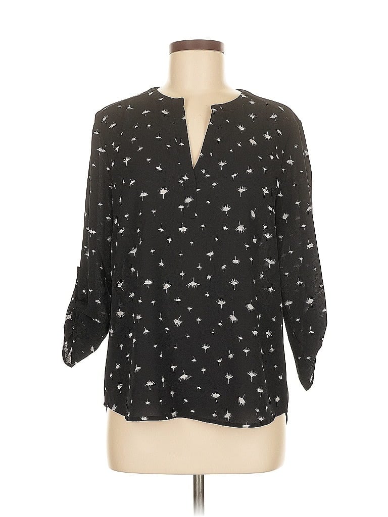Daniel Rainn Stars Black 3/4 Sleeve Blouse Size M - photo 1