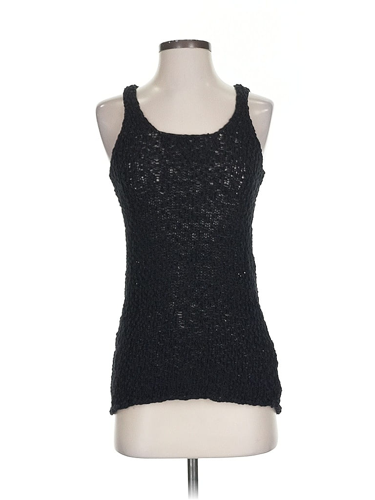 Click to view more detailed imagery on our partner's website Pre-owned Philosophy Republic Clothing Sleeveless Top Black Halter Neckline Tops