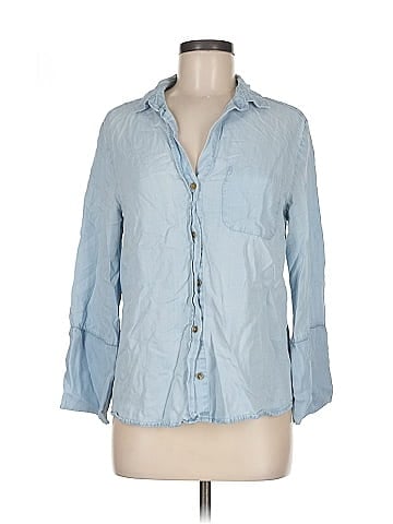 Velvet Heart 3/4 Sleeve Button-Down Shirt (view 1)