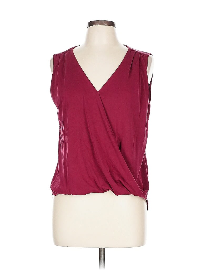 Veronica M. Burgundy Sleeveless Blouse Size L - photo 1