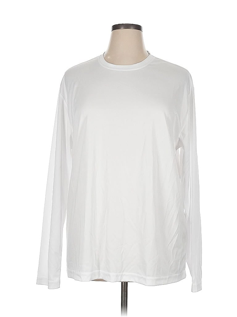 Pre-owned Unbranded Long Sleeve T-shirt In White