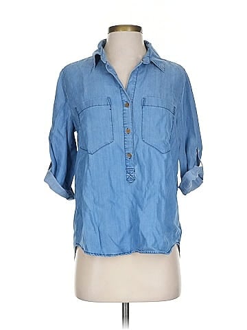 Velvet Heart 3/4 Sleeve Button-Down Shirt (view 1)