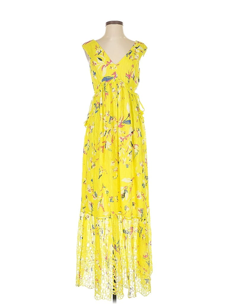 Tanya Taylor Yellow Casual Dress Size 4 - photo 1