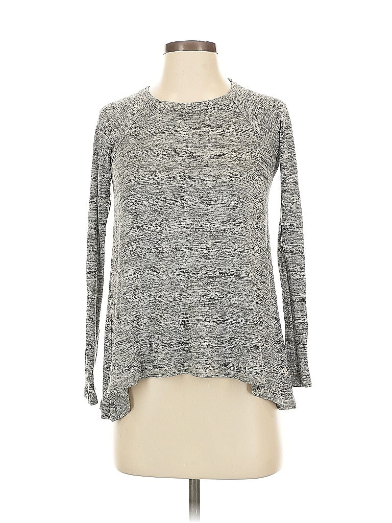 Pre-owned Hollister Long Sleeve T-shirt In Gray