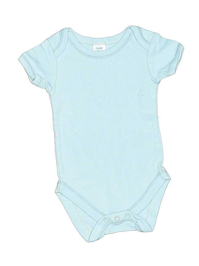 SPASILK Pre-owned Babies' Short Sleeve Onesie In Blue
