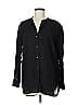 James Perse 100% Linen Solid Black Long Sleeve Button-Down Shirt Size Med (2) - photo 1