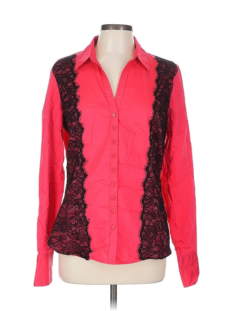 Pre-owned 7th Avenue Design Studio New York & Company Long Sleeve Blouse In Red
