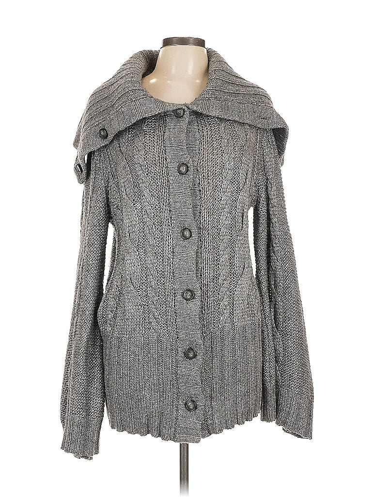 Click to view more detailed imagery on our partner's website Pre-owned Les Copains Cardigan Sweater In Gray