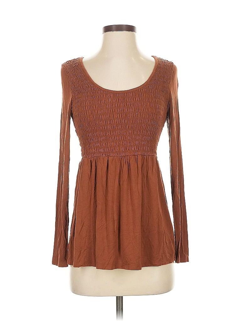 American Eagle Outfitters Brown Long Sleeve Blouse Size S - photo 1