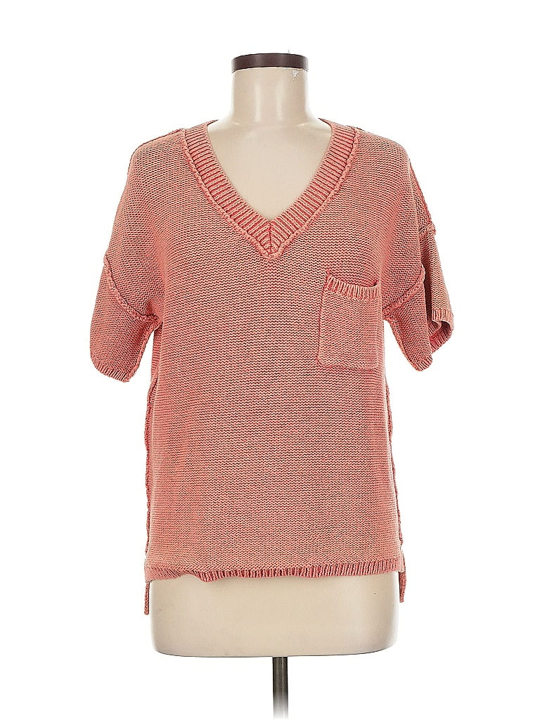 Sundance 100% Cotton Orange Pullover Sweater Size M - photo 1