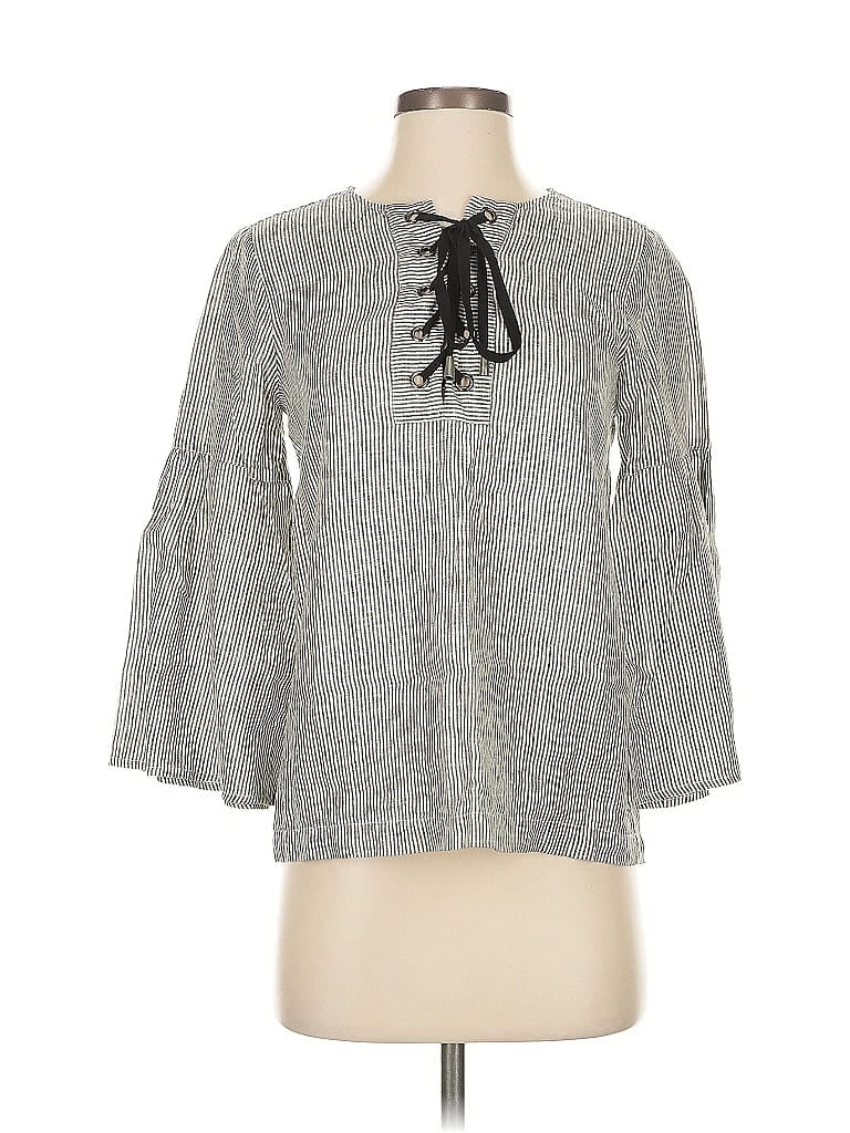 Pre-owned St. Roche 3/4 Sleeve Blouse In Black