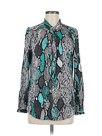 Milly Long Sleeve Silk Top (view 1)