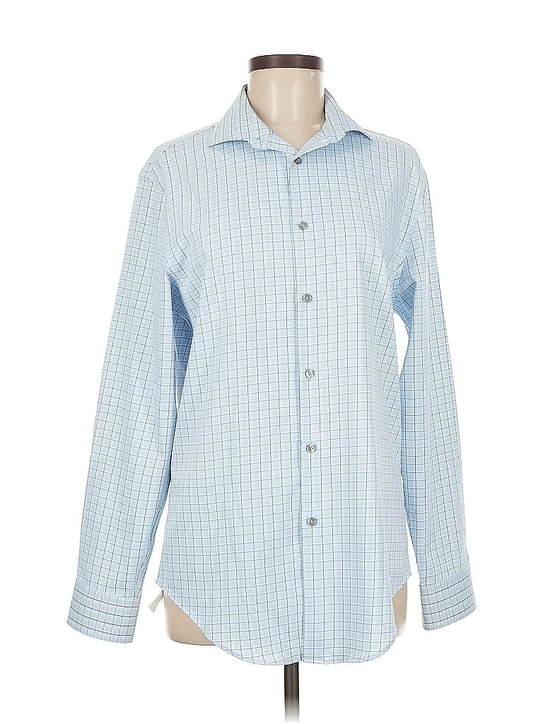 Pre-owned Calvin Klein Long Sleeve Button Down Shirt In Blue