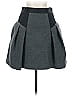 Milly Solid Gray Wool Skirt Size 2 - photo 1