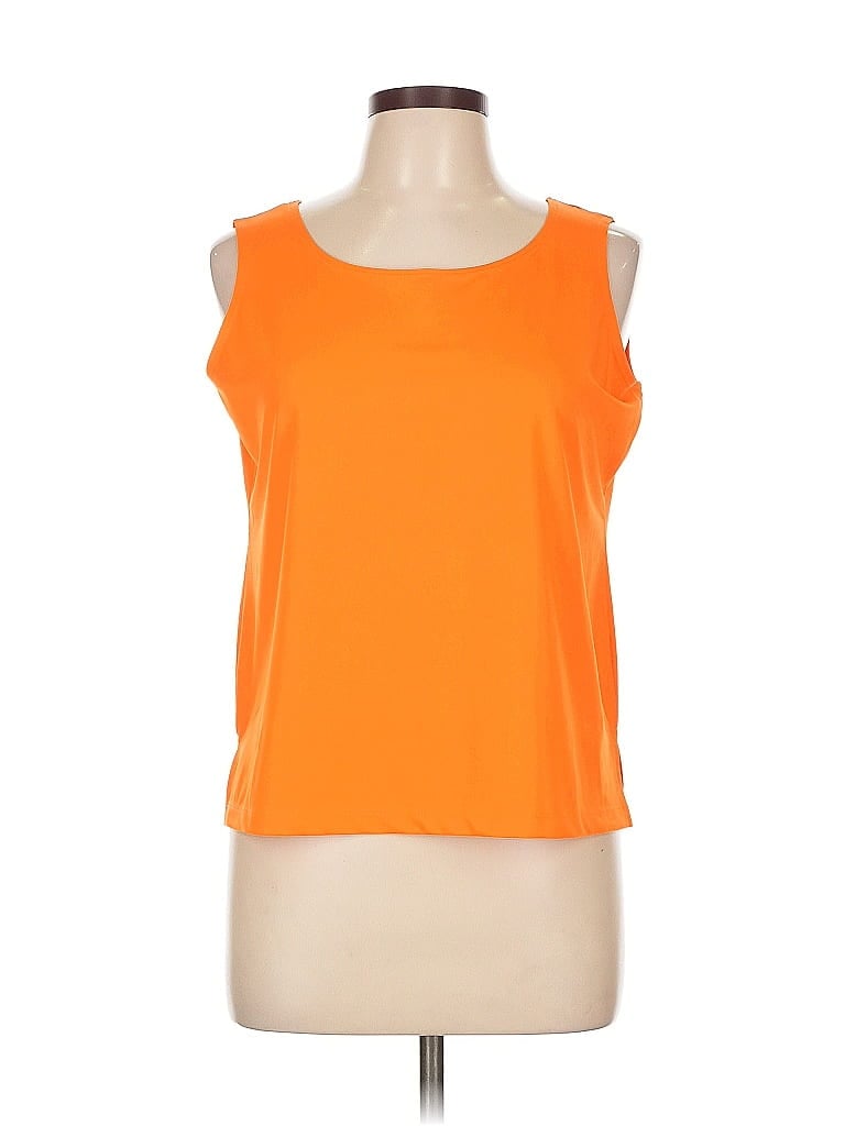 Susan Graver 100% Spandex Orange Sleeveless T-Shirt Size 10 - photo 1