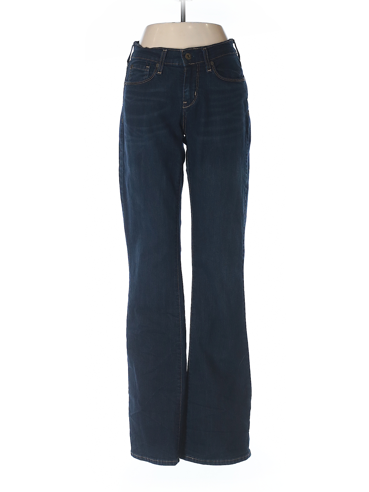 Denizen from Levi's Solid Dark Blue Jeans Size 8 (Tall) - 63% off | thredUP