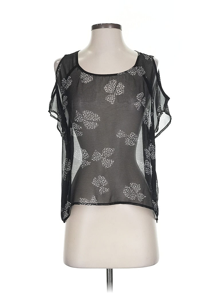 Pre-owned Chloé Short Sleeve Top Gray Scoop Neck Tops