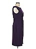 Connected Apparel Solid Purple Cocktail Dress Size 10 - photo 3