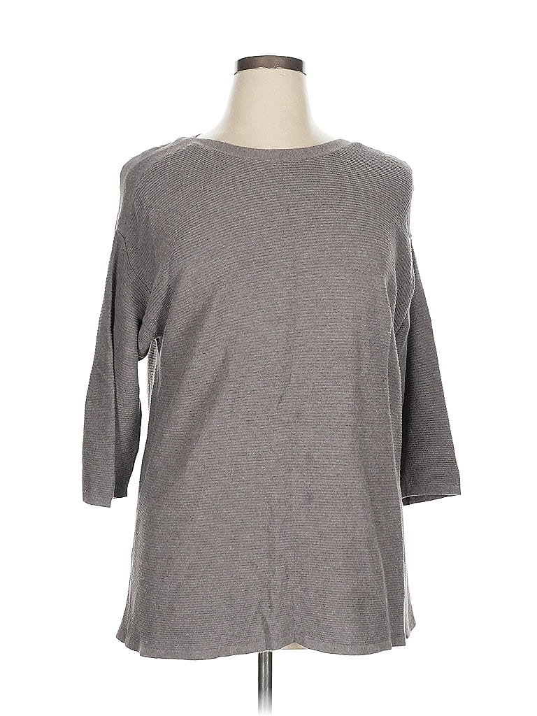 Pre-owned Chico's Pullover Sweater In Gray