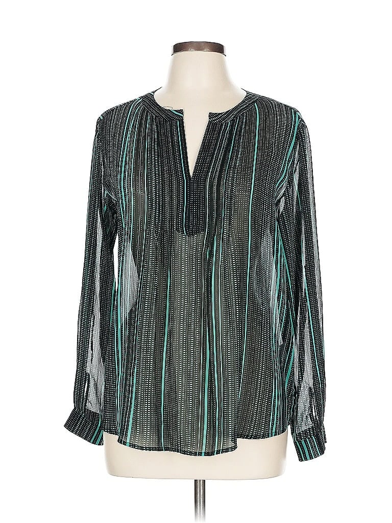 COLLECTIVE CONCEPTS Pre-owned Long Sleeve Blouse In Green
