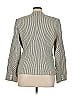 Peruvian Connection 100% Wool Houndstooth Ivory Wool Blazer Size 14 - photo 2
