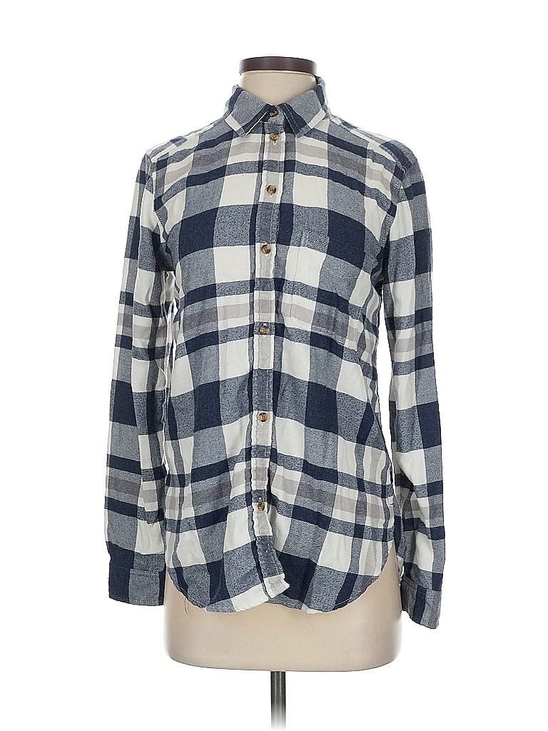 Pre-owned American Eagle Outfitters Long Sleeve Button Down Shirt In Gray