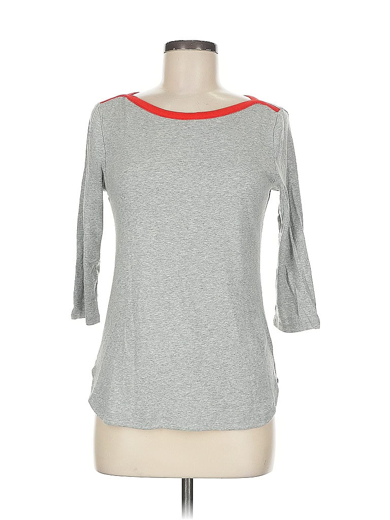 Pre-owned Gap 3/4 Sleeve T-shirt In Gray