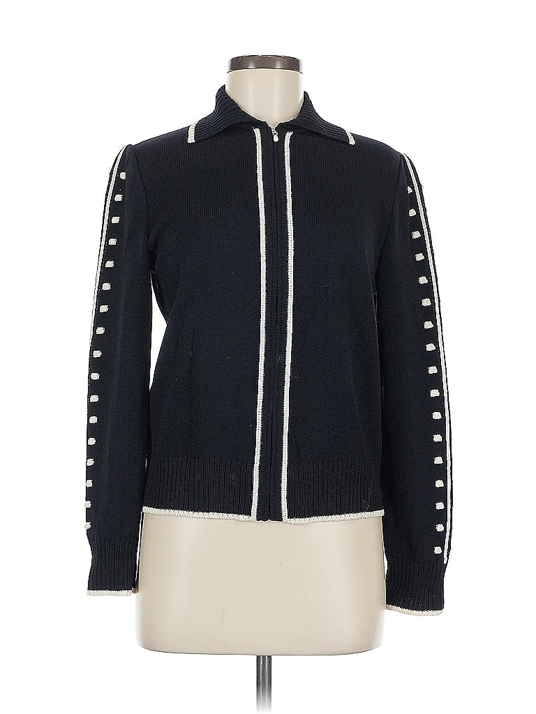 St. John Collection Blue Black Cardigan Size 6 - photo 1