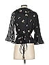 Lord & Taylor 100% Polyester Black 3/4 Sleeve Blouse Size XXS (estimated) - photo 3