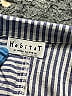 Habitat Stripes Blue 3/4 Sleeve Button-Down Shirt Size S (estimated) - photo 8