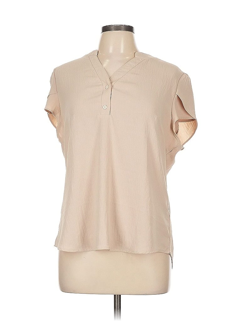 Pre-owned Blooming Jelly Short Sleeve Blouse In Brown