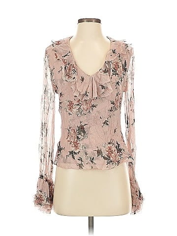 Intermix Long Sleeve Silk Top (view 1)