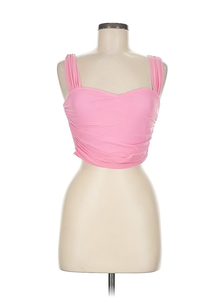 Pre-owned Shein Tube Top Pink Strapless Neckline Tops