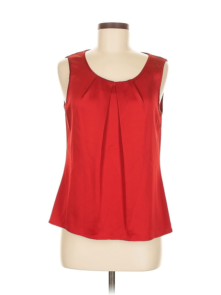 St. John Red Sleeveless Blouse Size 8 - photo 1