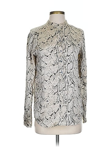 Equipment Long Sleeve Silk Top (view 1)