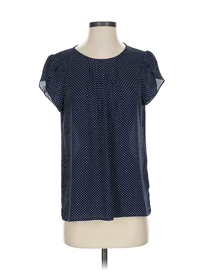 Pre-owned Fun2fun Short Sleeve Blouse In Blue