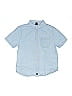 Art Class Solid Blue Short Sleeve Button-Down Shirt Size 10 - photo 1