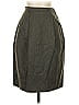 Giorgio Armani 100% Wool Chevron-herringbone Gray Green Wool Skirt Size 4 - photo 1