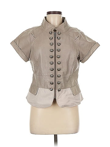 BCBGMAXAZRIA 100% Leather Tan Vest Size M