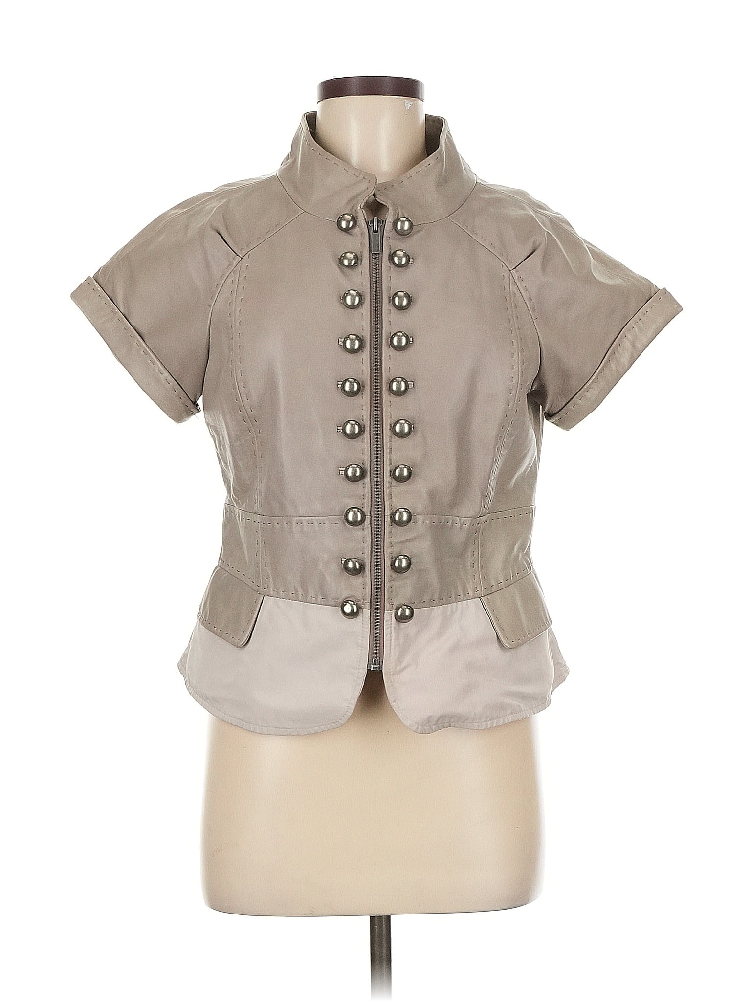 BCBGMAXAZRIA 100% Leather Tan Vest Size M