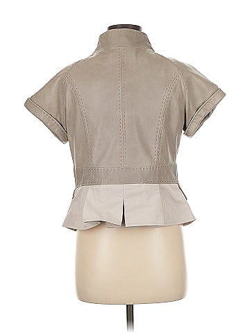 BCBGMAXAZRIA 100% Leather Tan Vest Size M