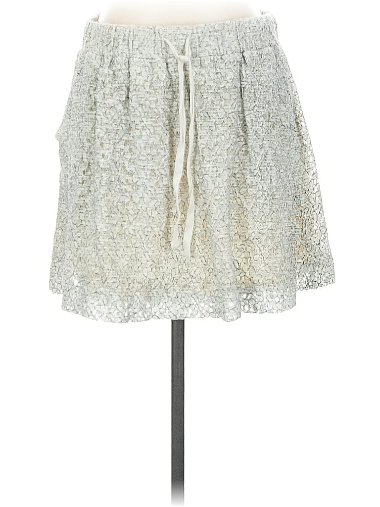Lou & Grey for LOFT Stars Silver Casual Skirt Size S - photo 1