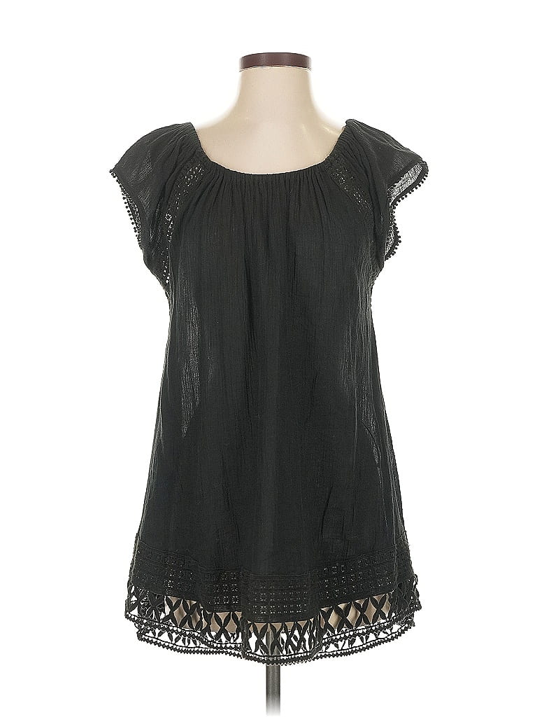 Pre-owned Victoria's Secret Short Sleeve Blouse In Black