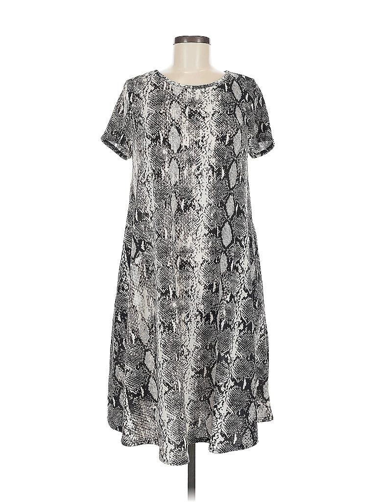 Bombom Casual Dress In Silver