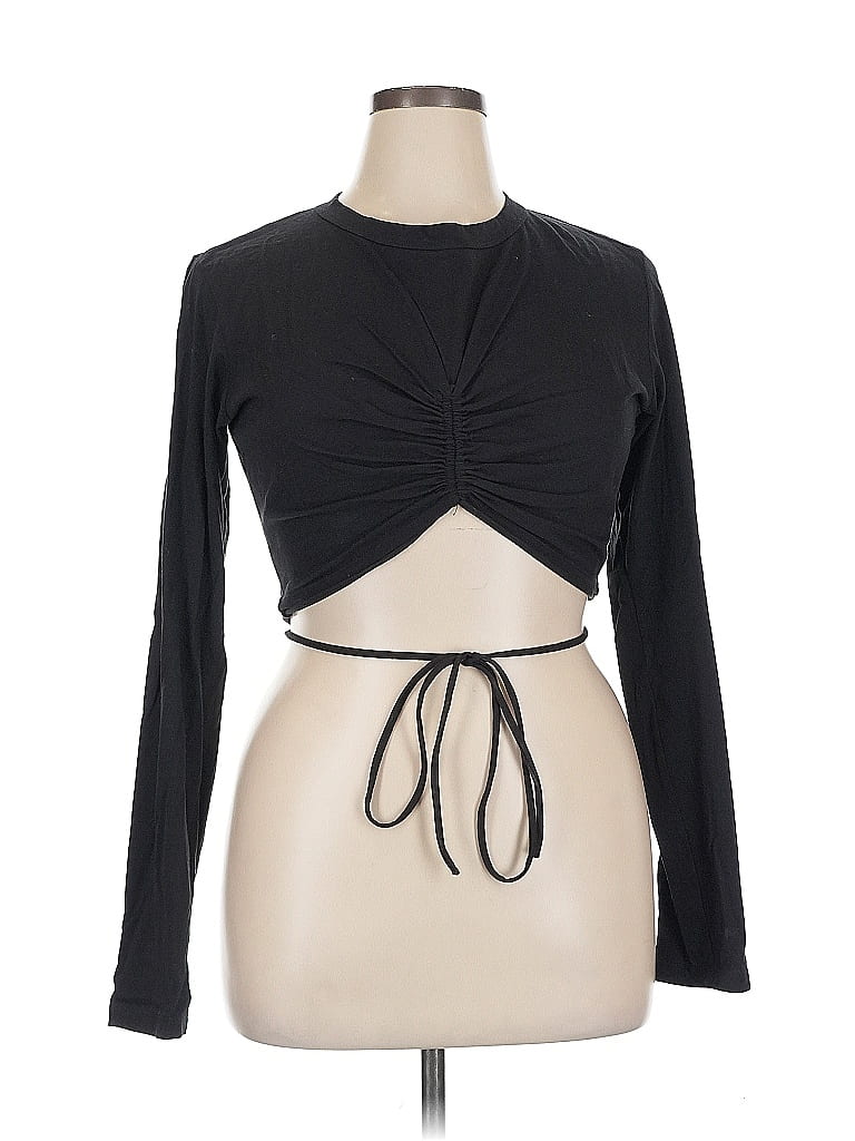 A.L.C. 100% Cotton Black Long Sleeve Top Size XL - photo 1